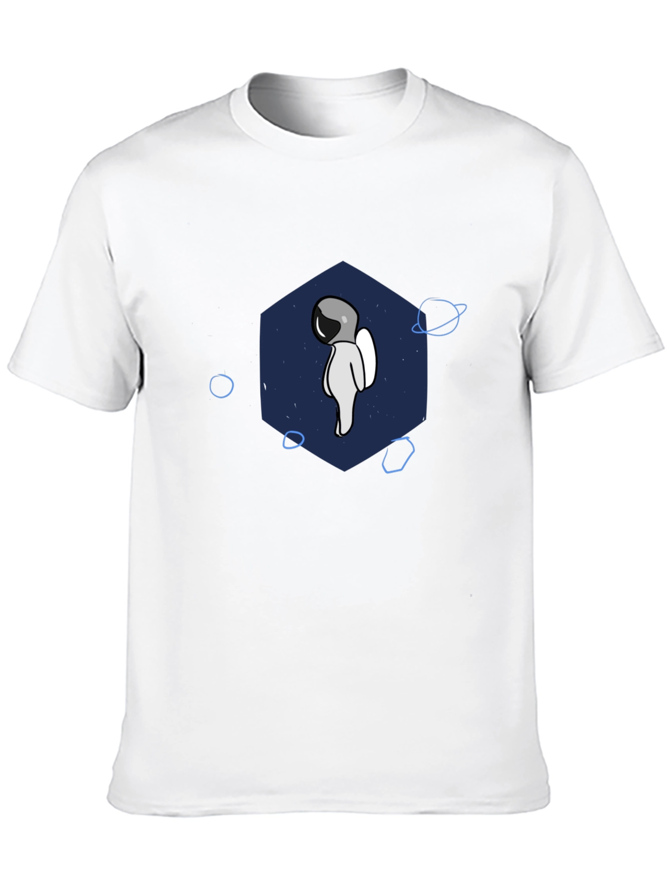 Astronaut Graphic T-Shirt - Black Crew Neck Tee