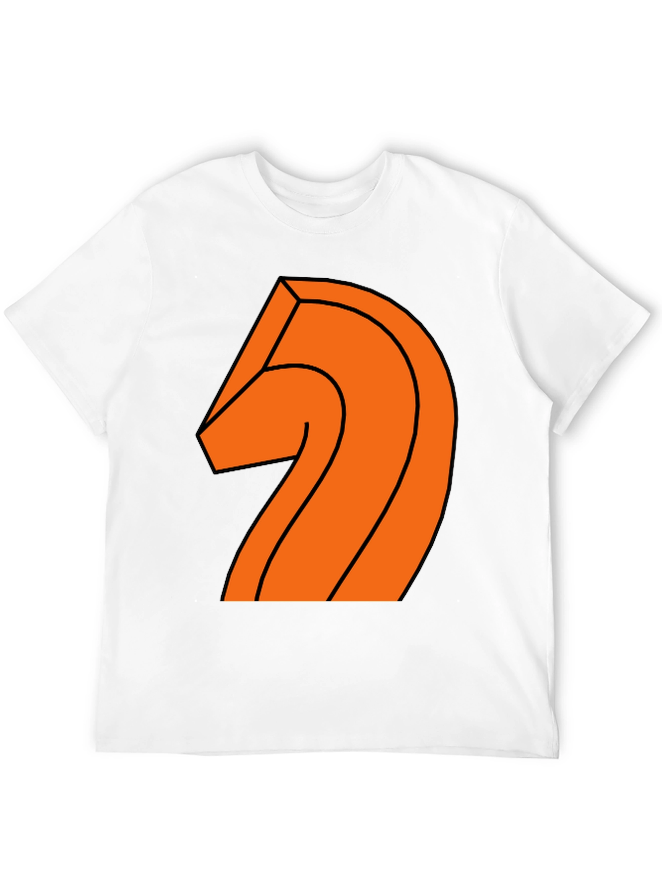 Chess Knight Graphic Tee - Casual Black T-Shirt