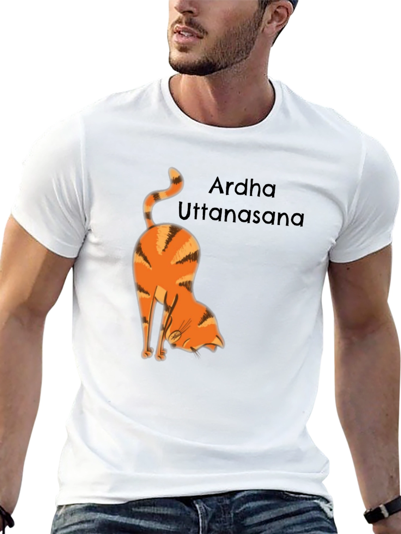 Yoga Cat T-Shirt - Arda Uttanasana Pose