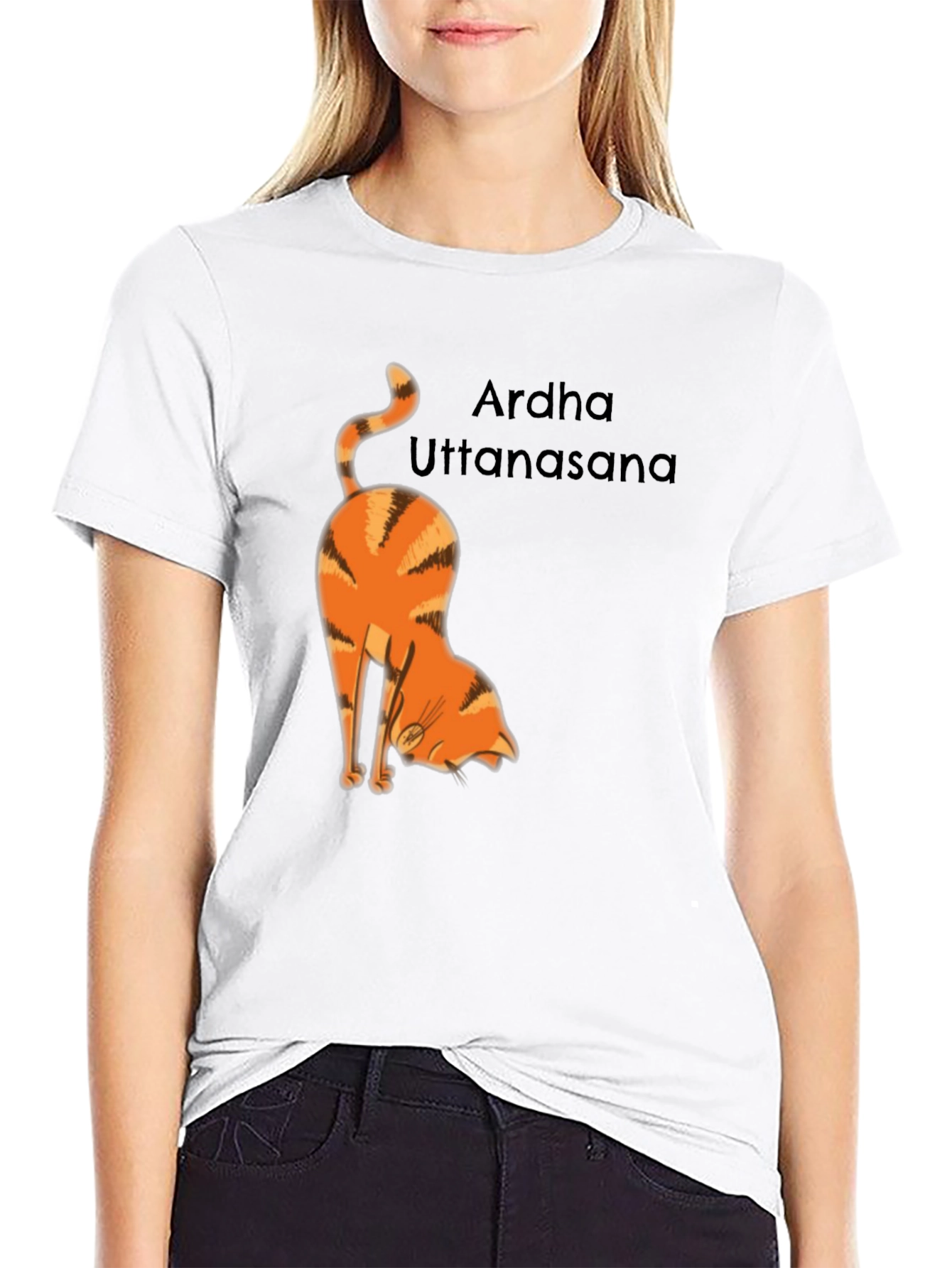 Yoga Cat T-Shirt - Arda Uttanasana Pose