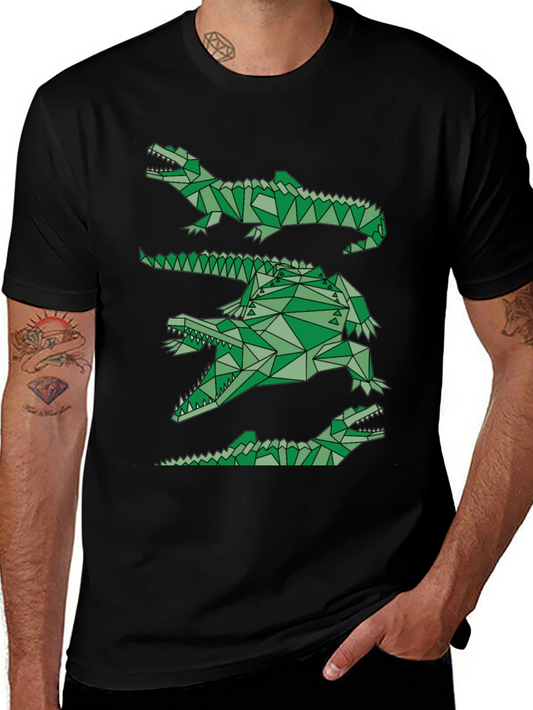 Geometric Crocodile T-Shirt