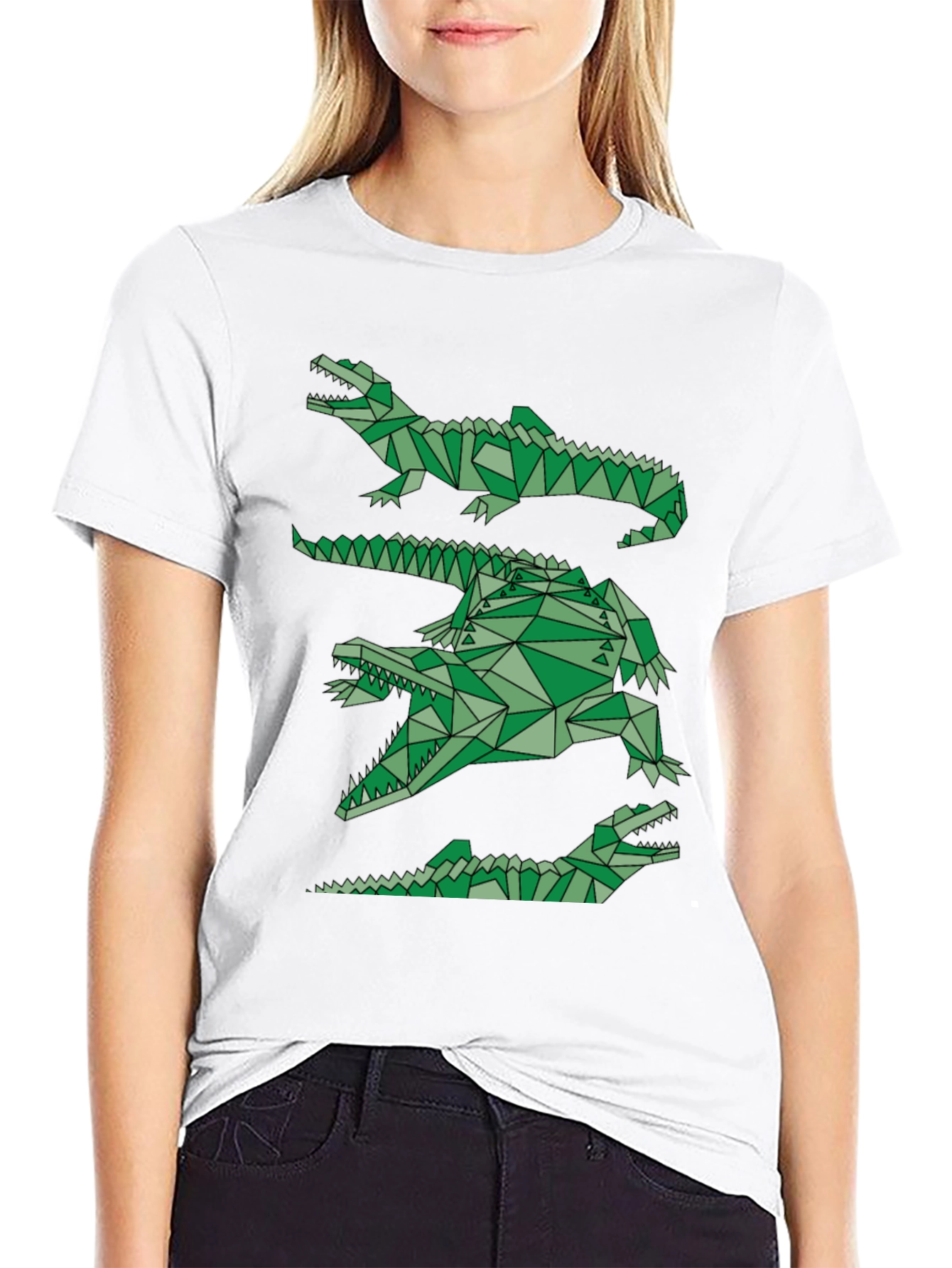 Geometric Crocodile T-Shirt