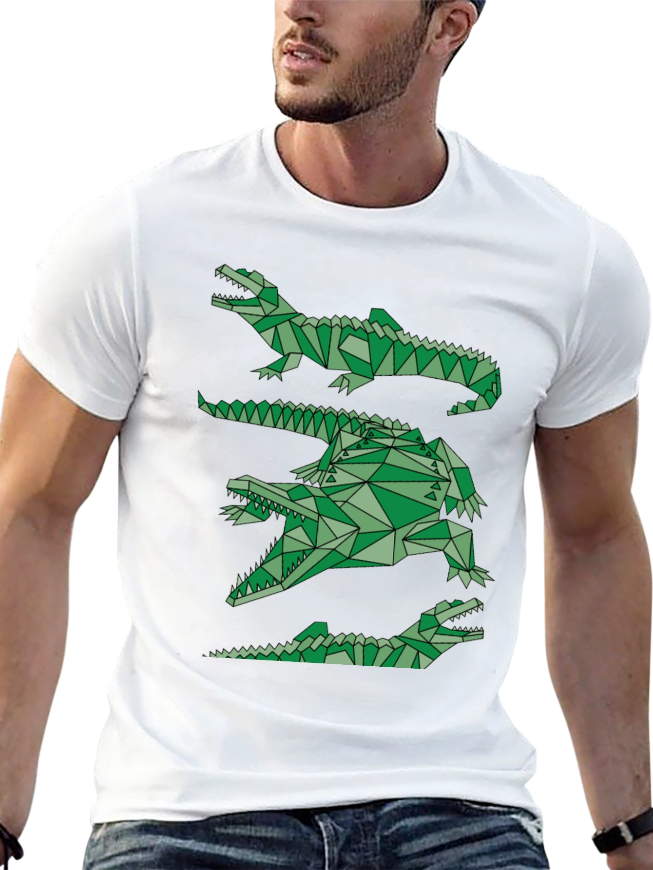 Geometric Crocodile T-Shirt
