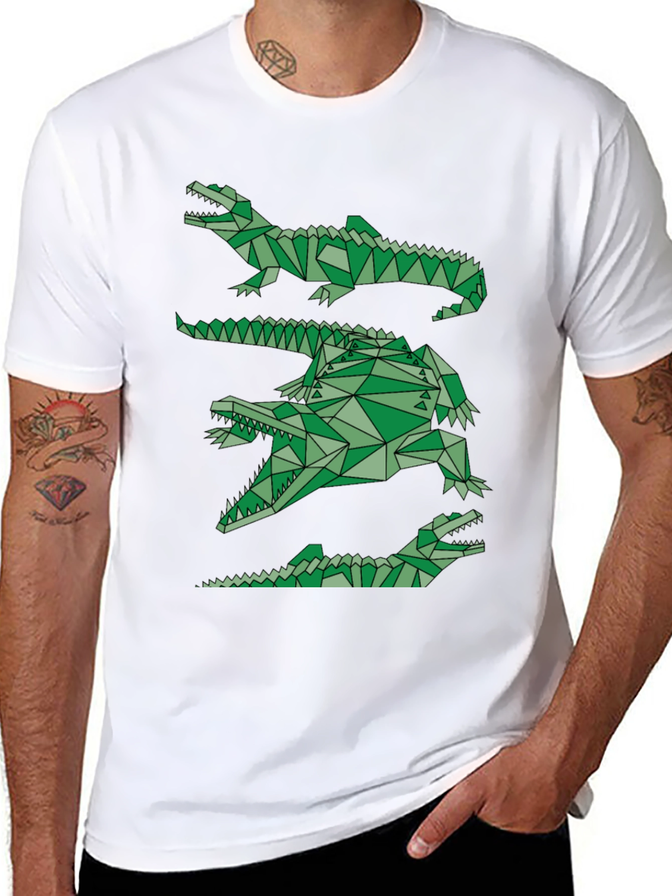 Geometric Crocodile T-Shirt