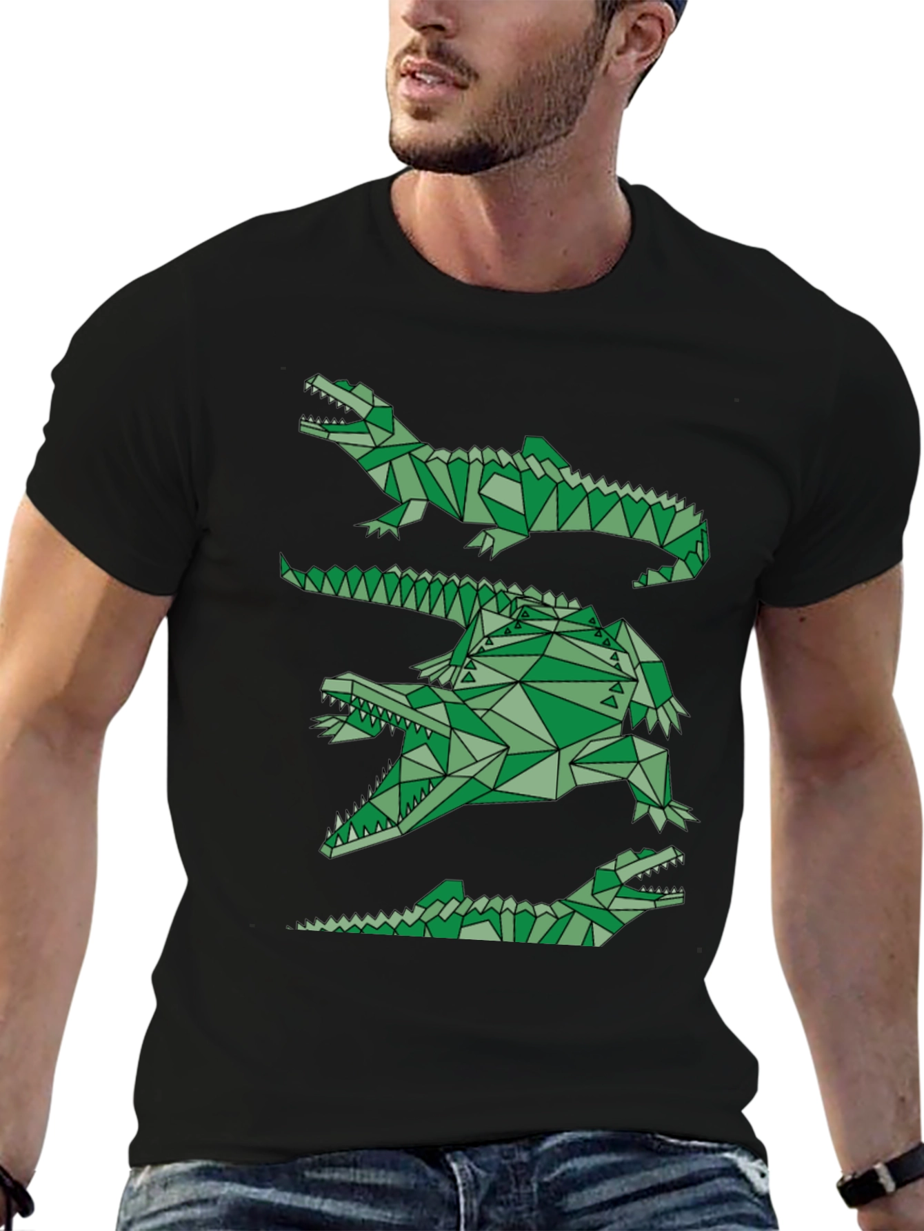 Geometric Crocodile T-Shirt