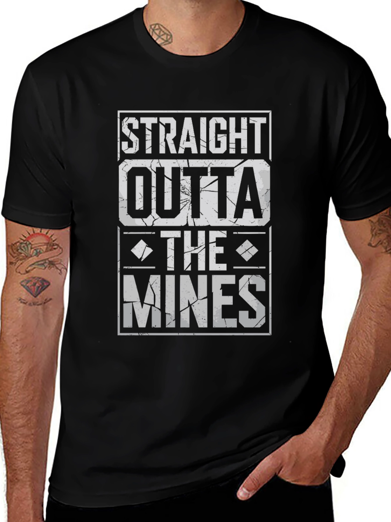 Straight Outta The Mines T-Shirt - Black