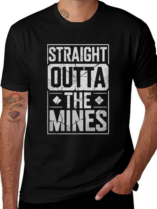 Straight Outta The Mines T-Shirt - Black