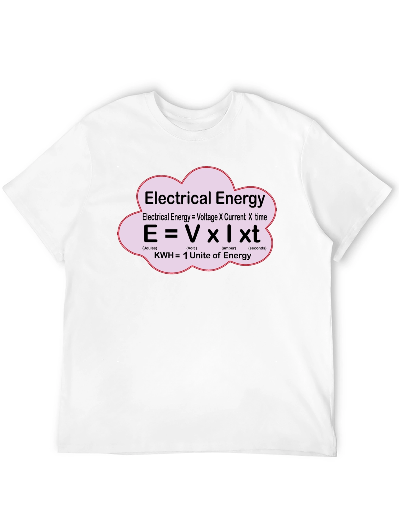 Electrical Energy Formula T-Shirt - Science Geek Apparel