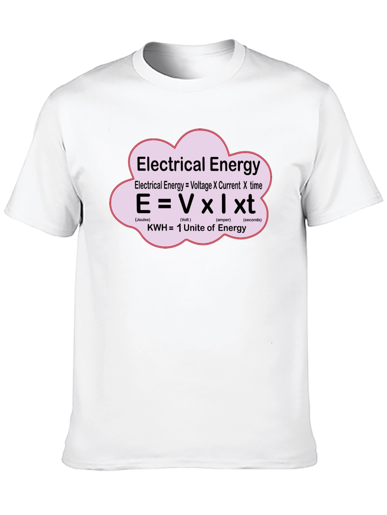 Electrical Energy Formula T-Shirt - Science Geek Apparel