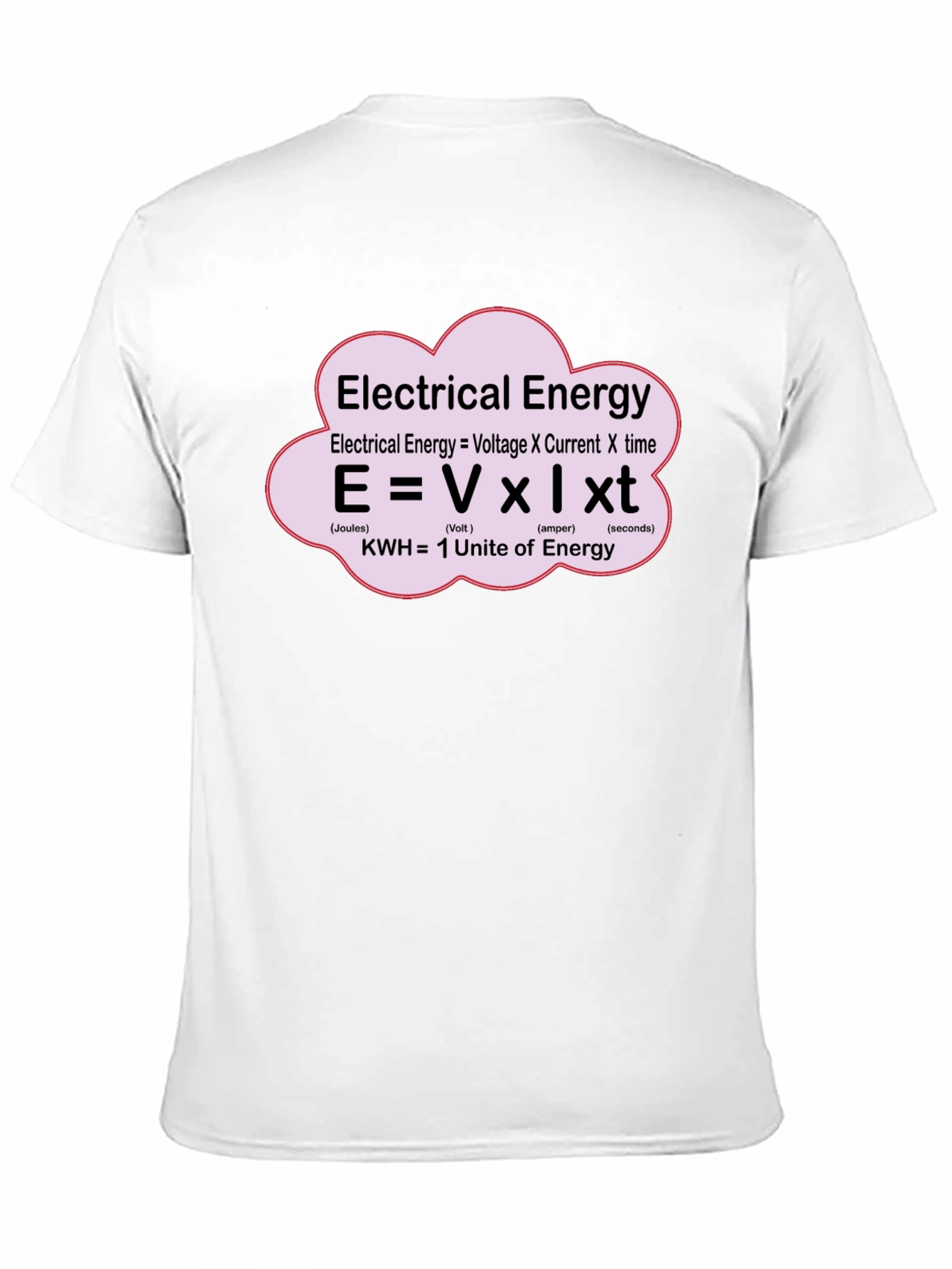 Electrical Energy Formula T-Shirt - Science Geek Apparel