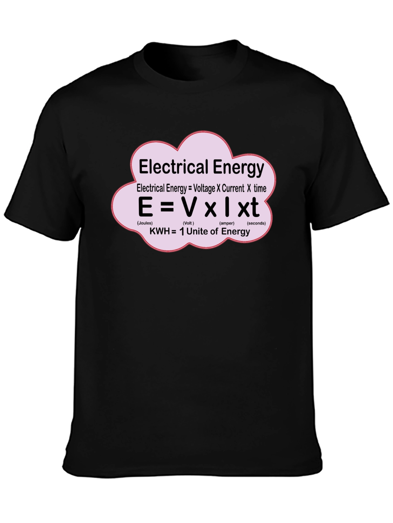 Electrical Energy Formula T-Shirt - Science Geek Apparel