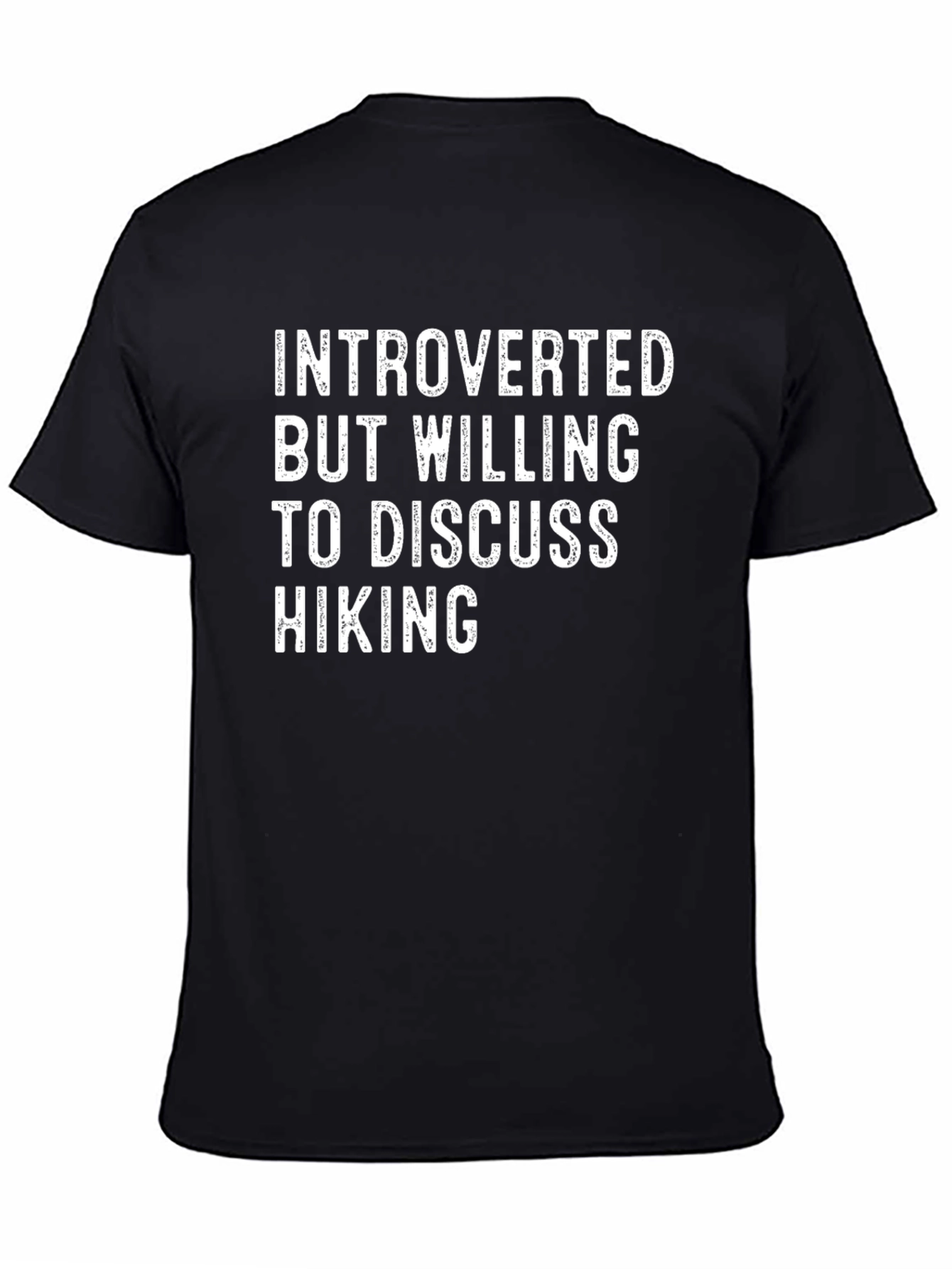 Introverted Hiking T-Shirt - Black Cotton Tee