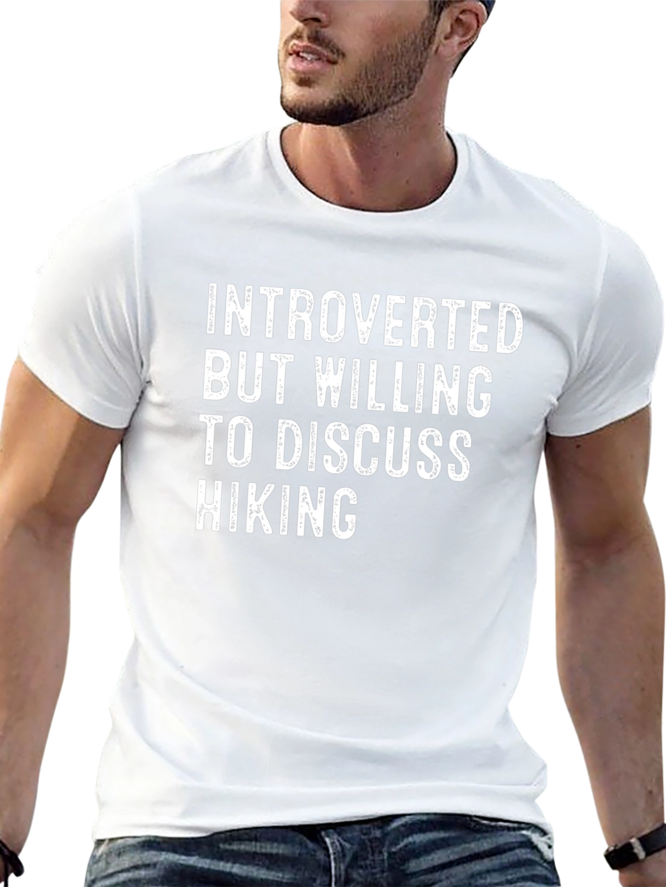 Introverted Hiking T-Shirt - Black Cotton Tee