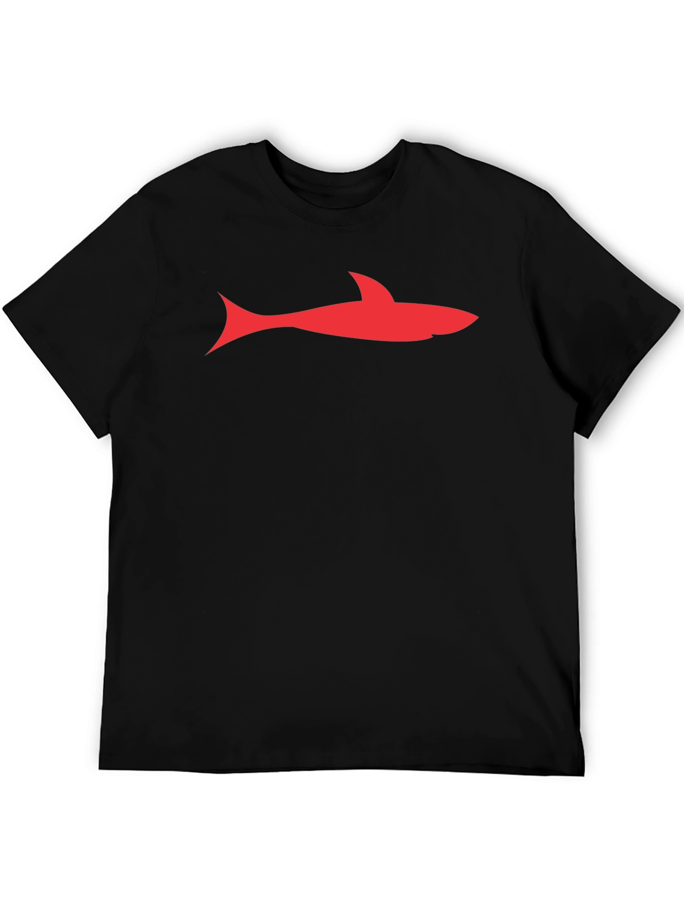 Shark Graphic Tee - Stylish Black Cotton T-Shirt