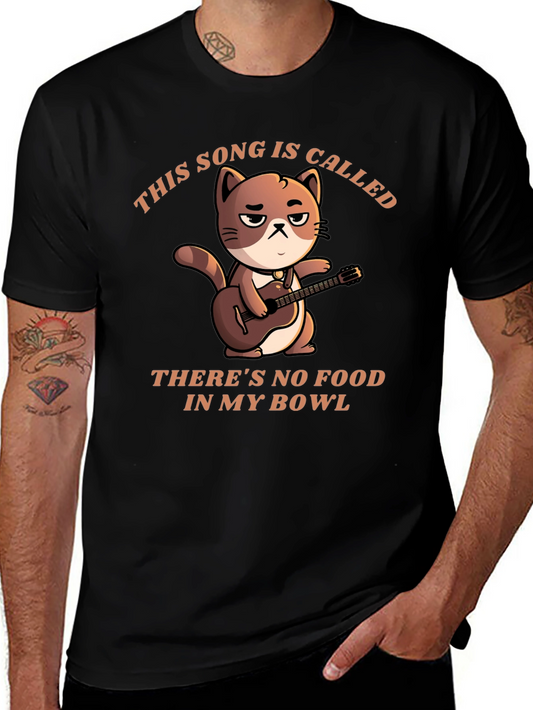Cat Musician T-Shirt - No Food in My Bowl