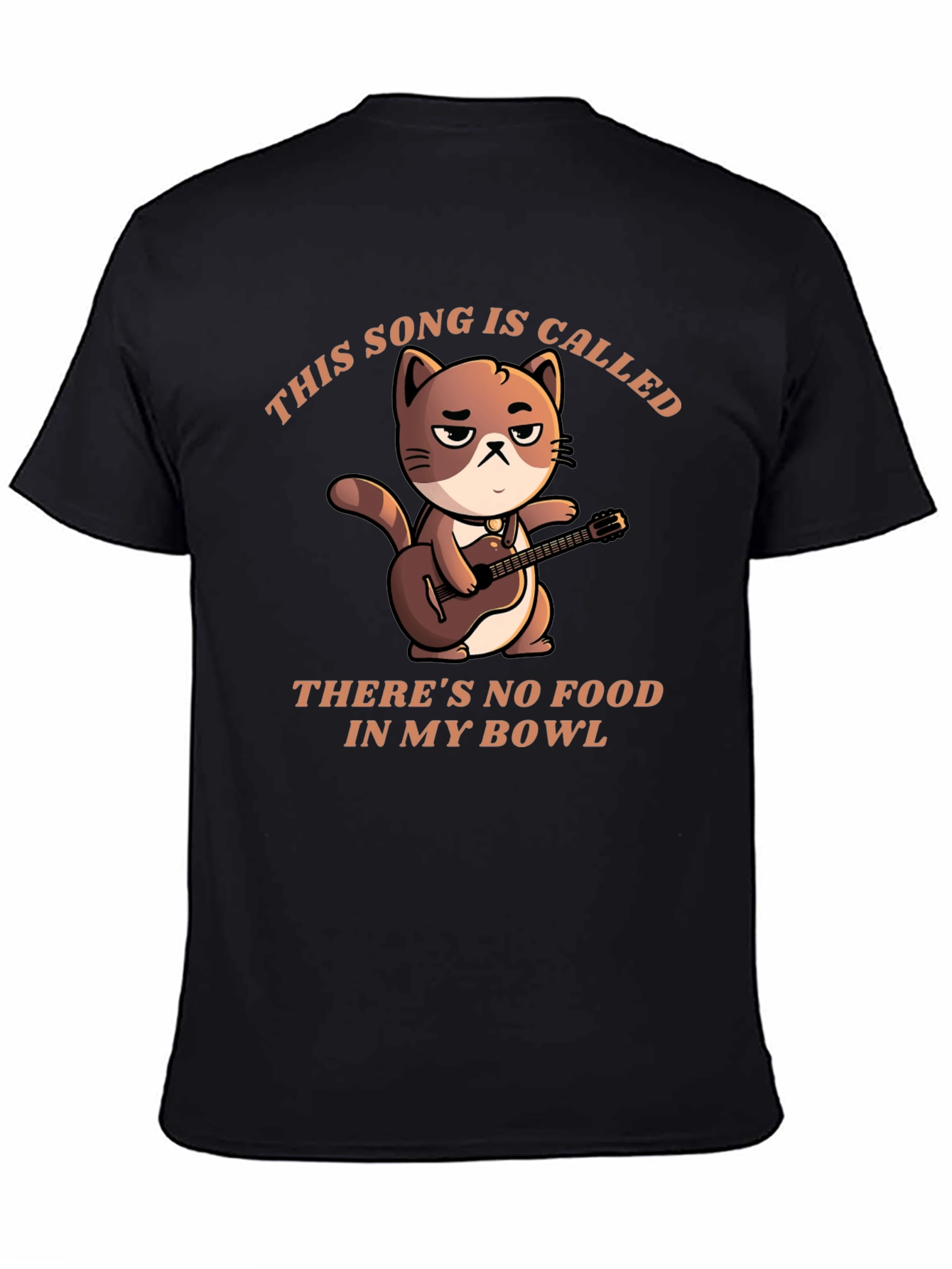 Cat Musician T-Shirt - No Food in My Bowl