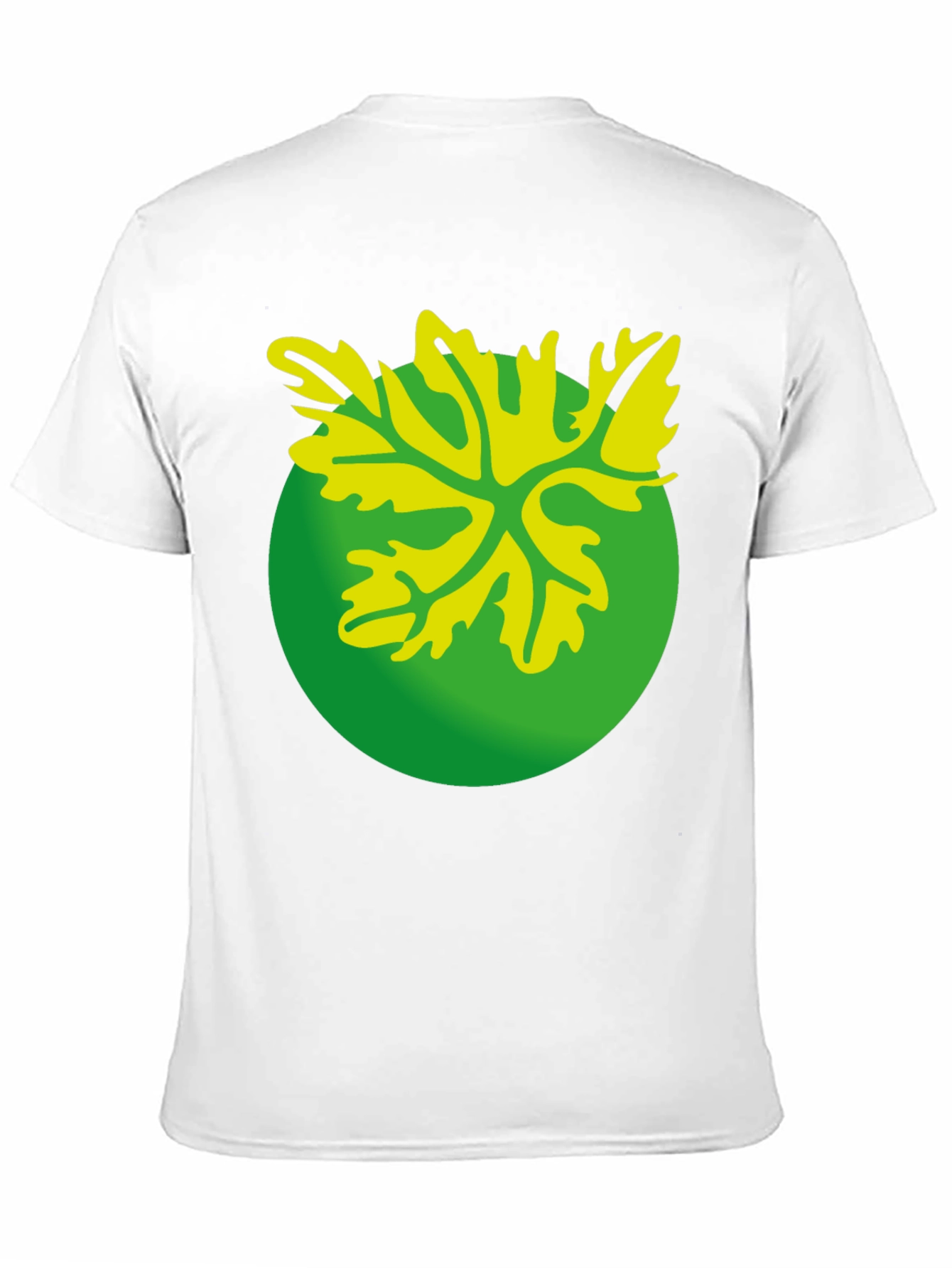 Green Leaf Graphic Black T-Shirt