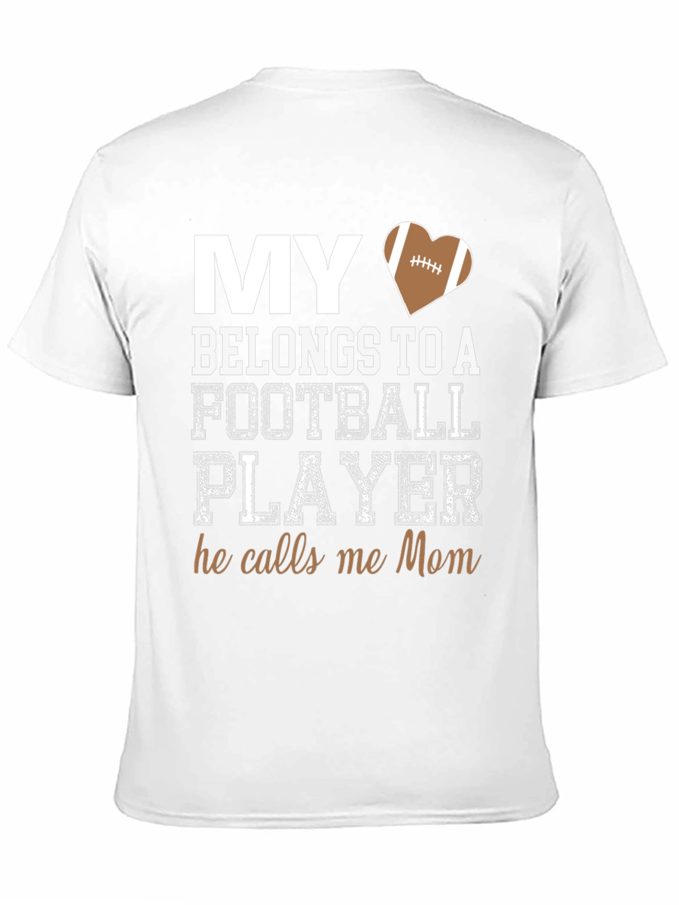 My Heart Belongs to a Football Player Mom T-Shirt