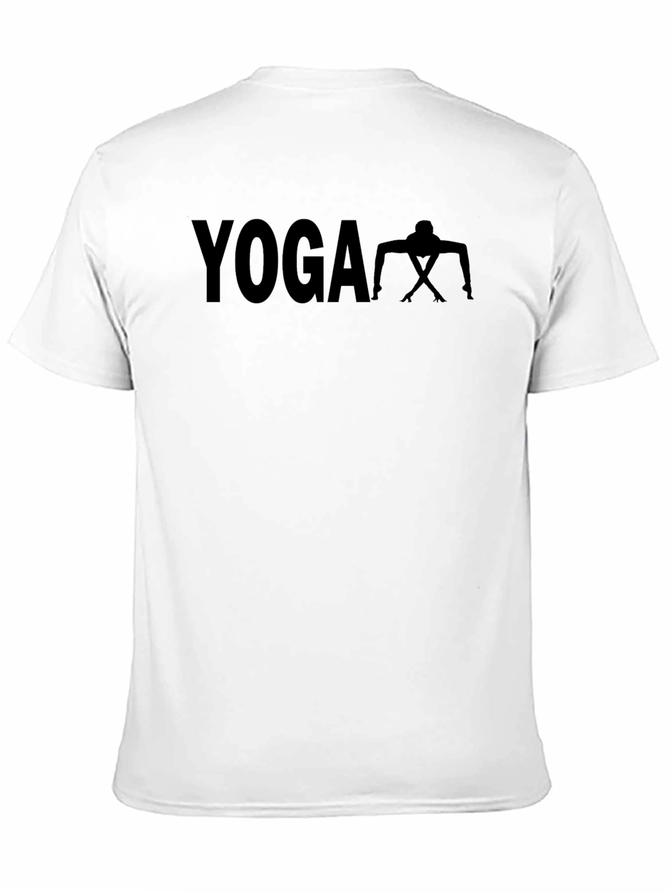 Yoga Pose Graphic Tee - Black Cotton T-Shirt