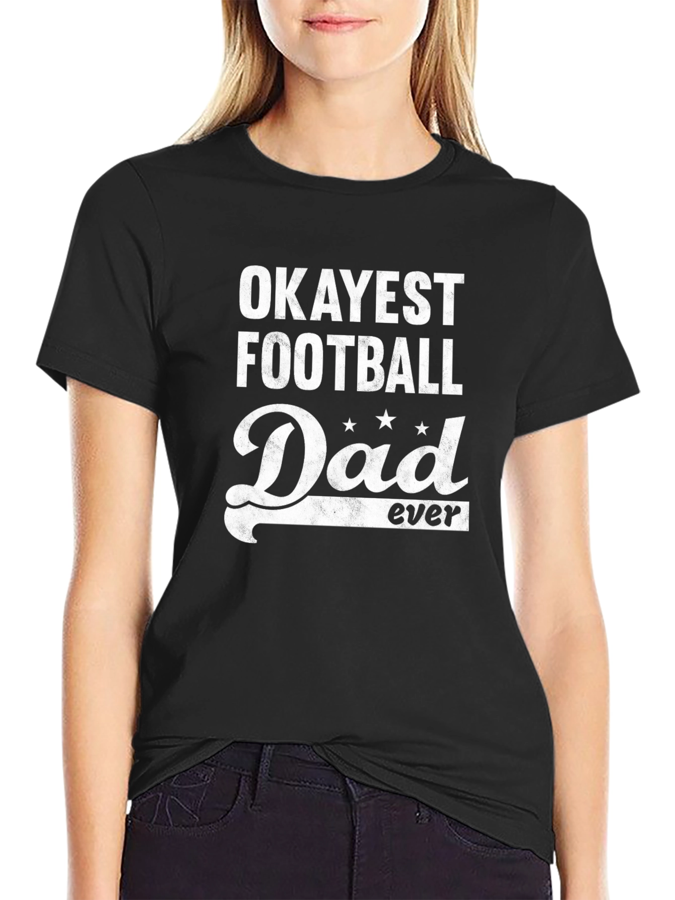 Okayest Football Dad Ever Graphic T-Shirt