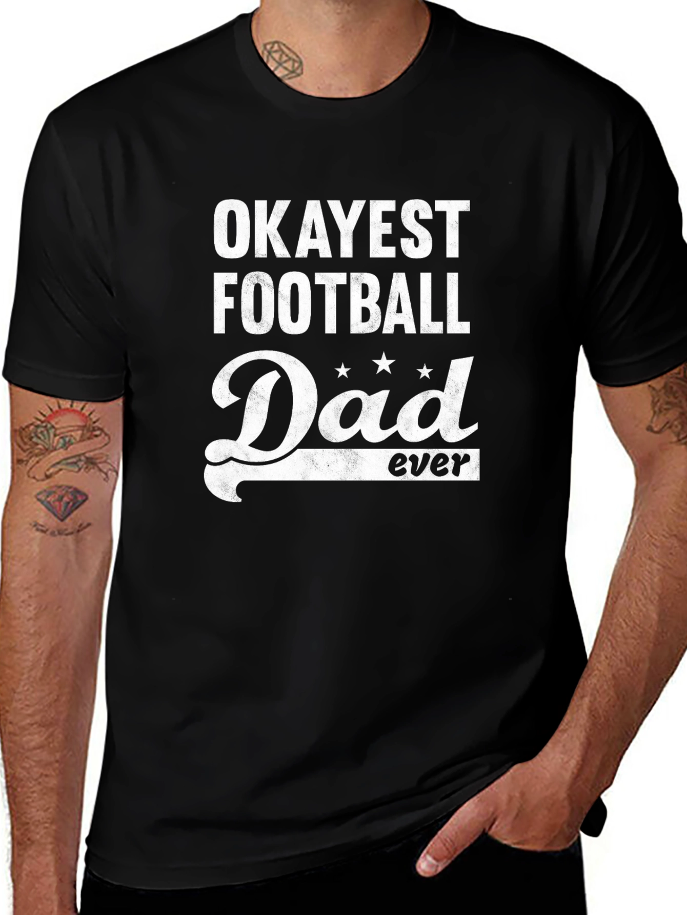 Okayest Football Dad Ever Graphic T-Shirt