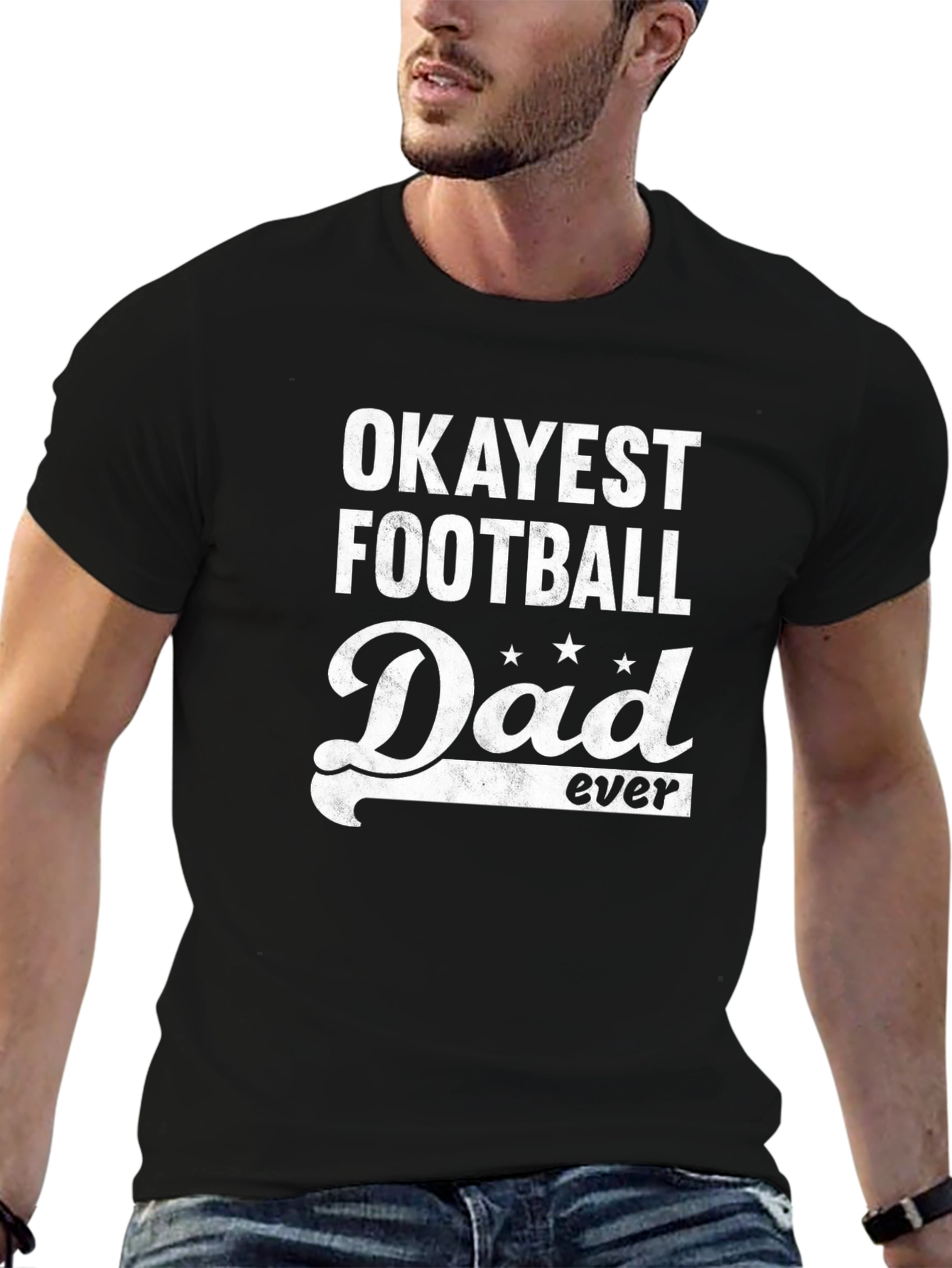 Okayest Football Dad Ever Graphic T-Shirt