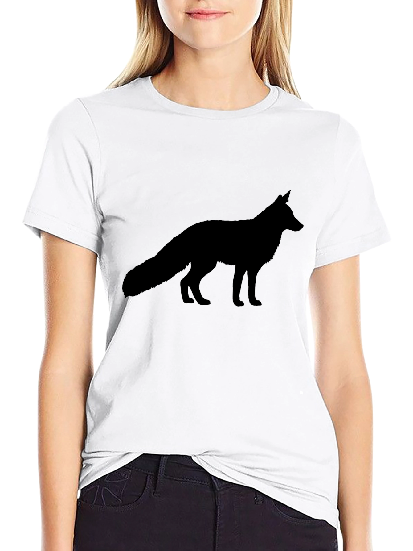 Black Fox Silhouette T-Shirt