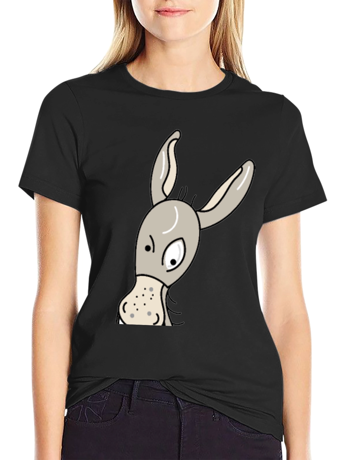 Funny Donkey Graphic T-Shirt - Mens Black Tee
