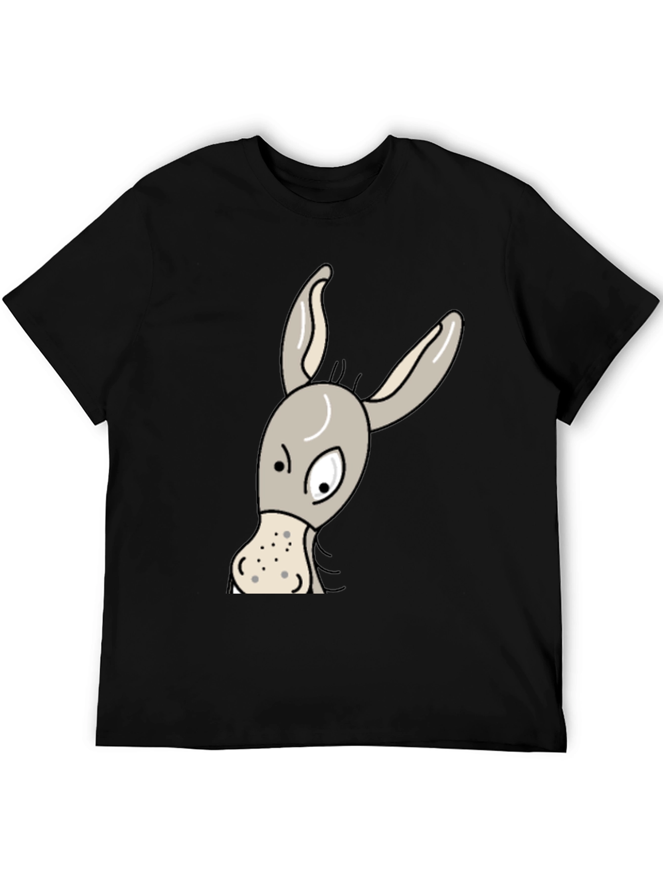 Funny Donkey Graphic T-Shirt - Mens Black Tee
