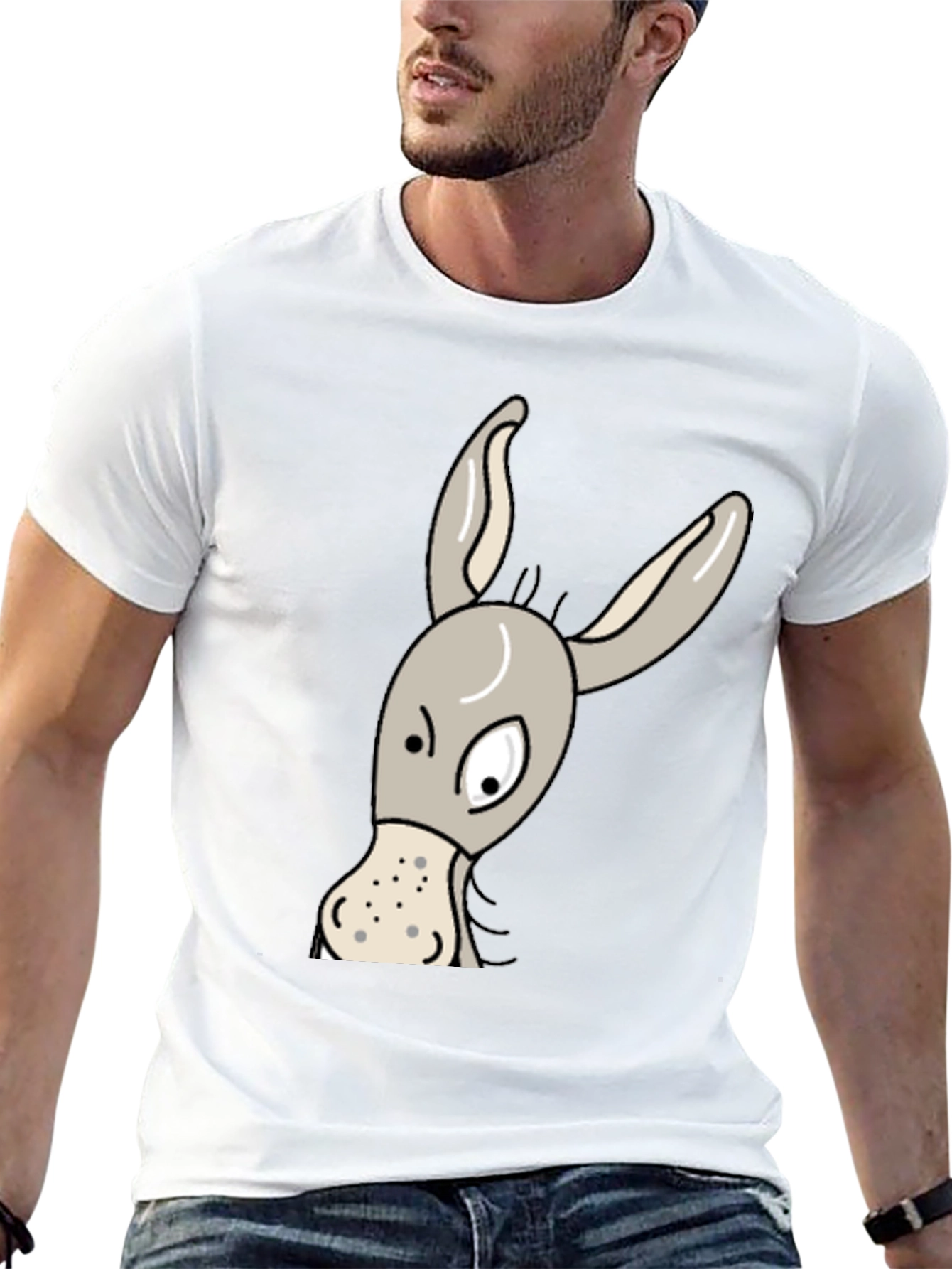 Funny Donkey Graphic T-Shirt - Mens Black Tee