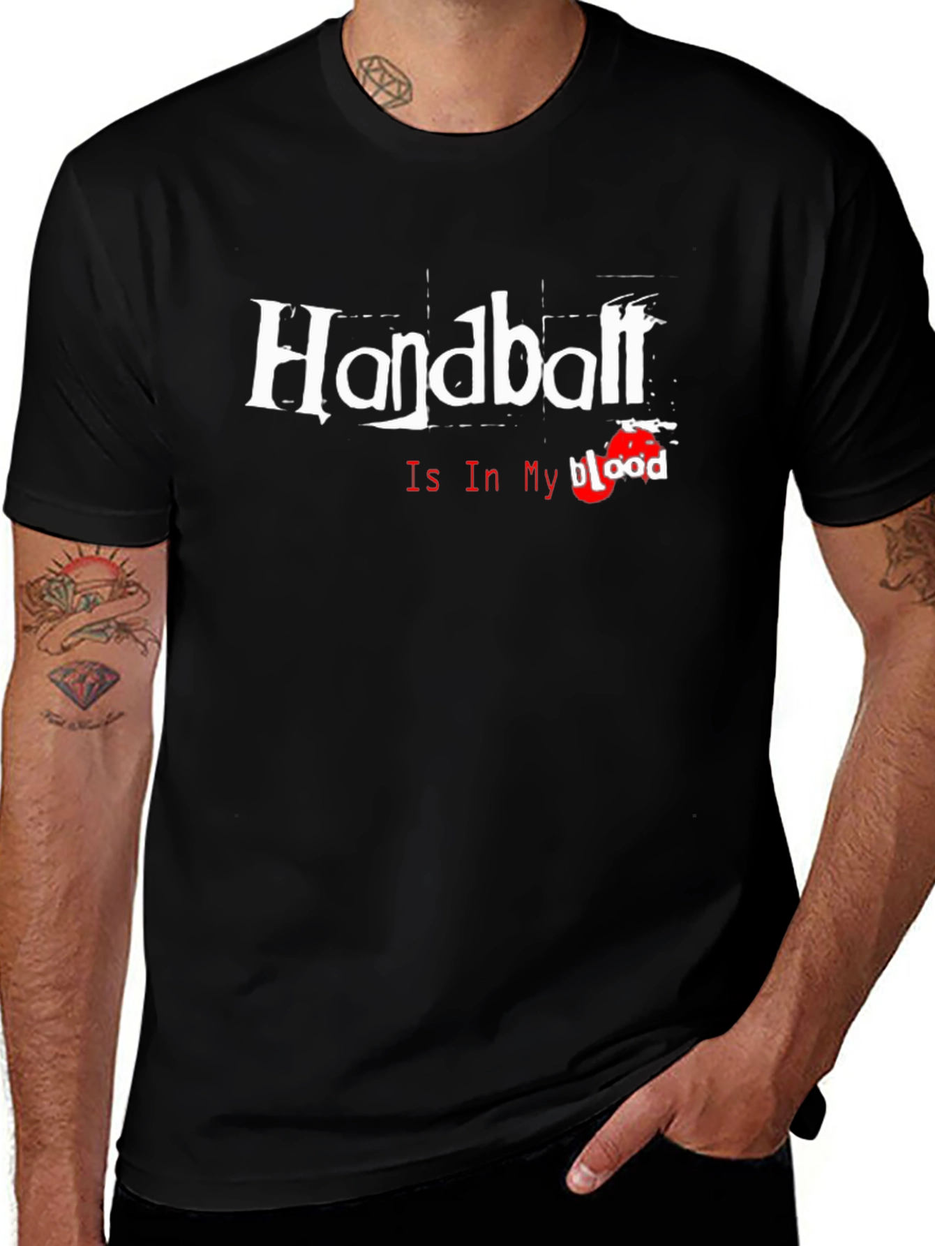 Handball Is In My Blood T-Shirt - Black