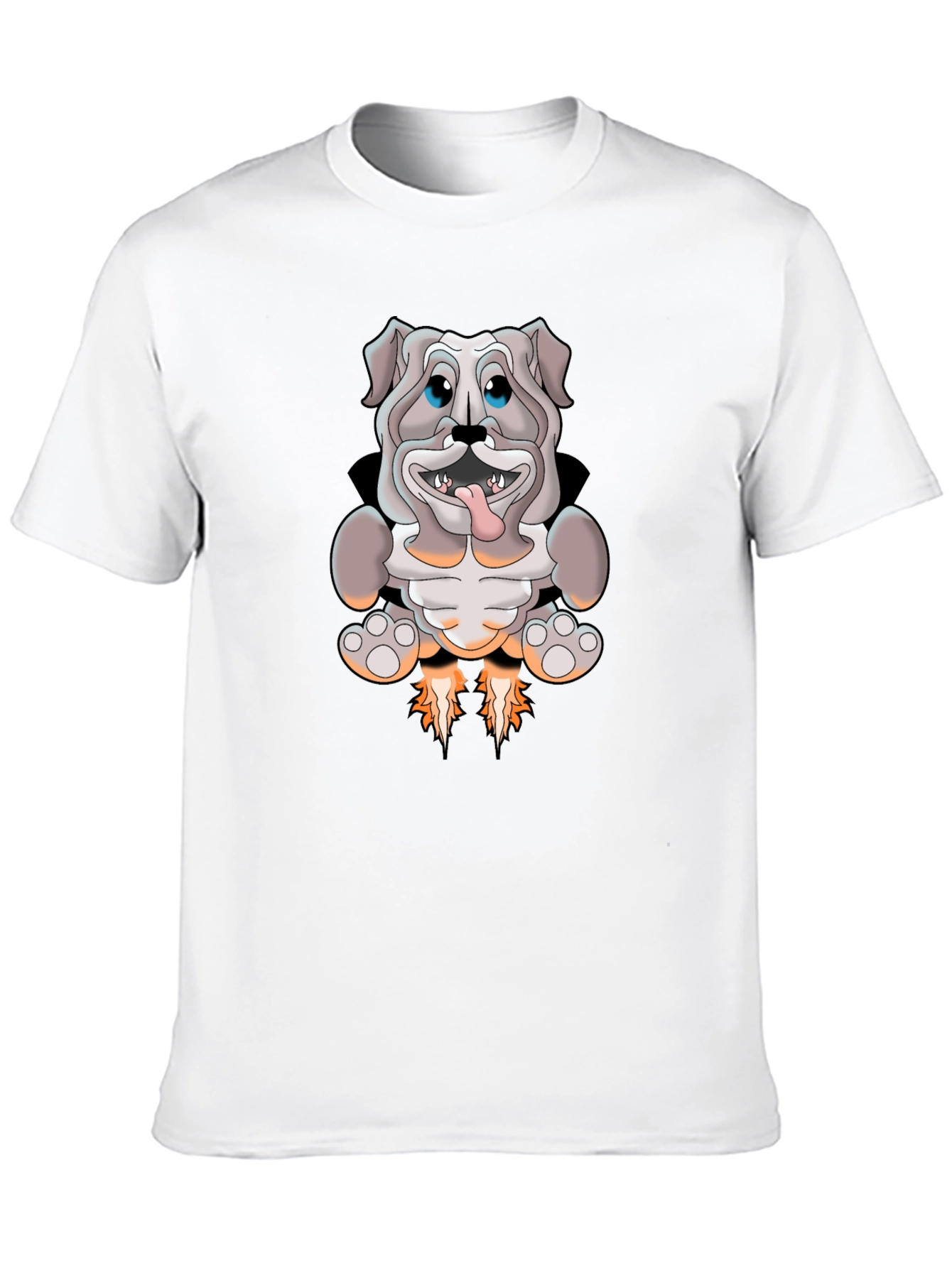 Bulldog Rocket T-Shirt - Black Cotton