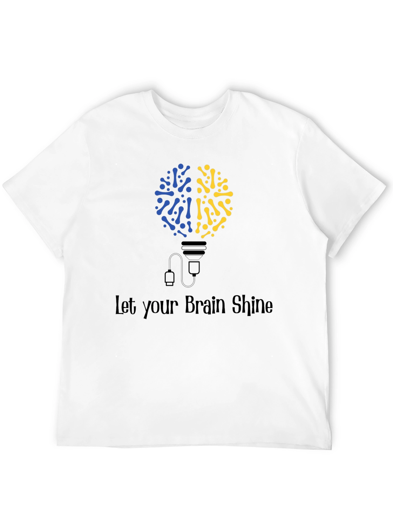 Brain Shine T-Shirt - Unique Brain Bulb Design
