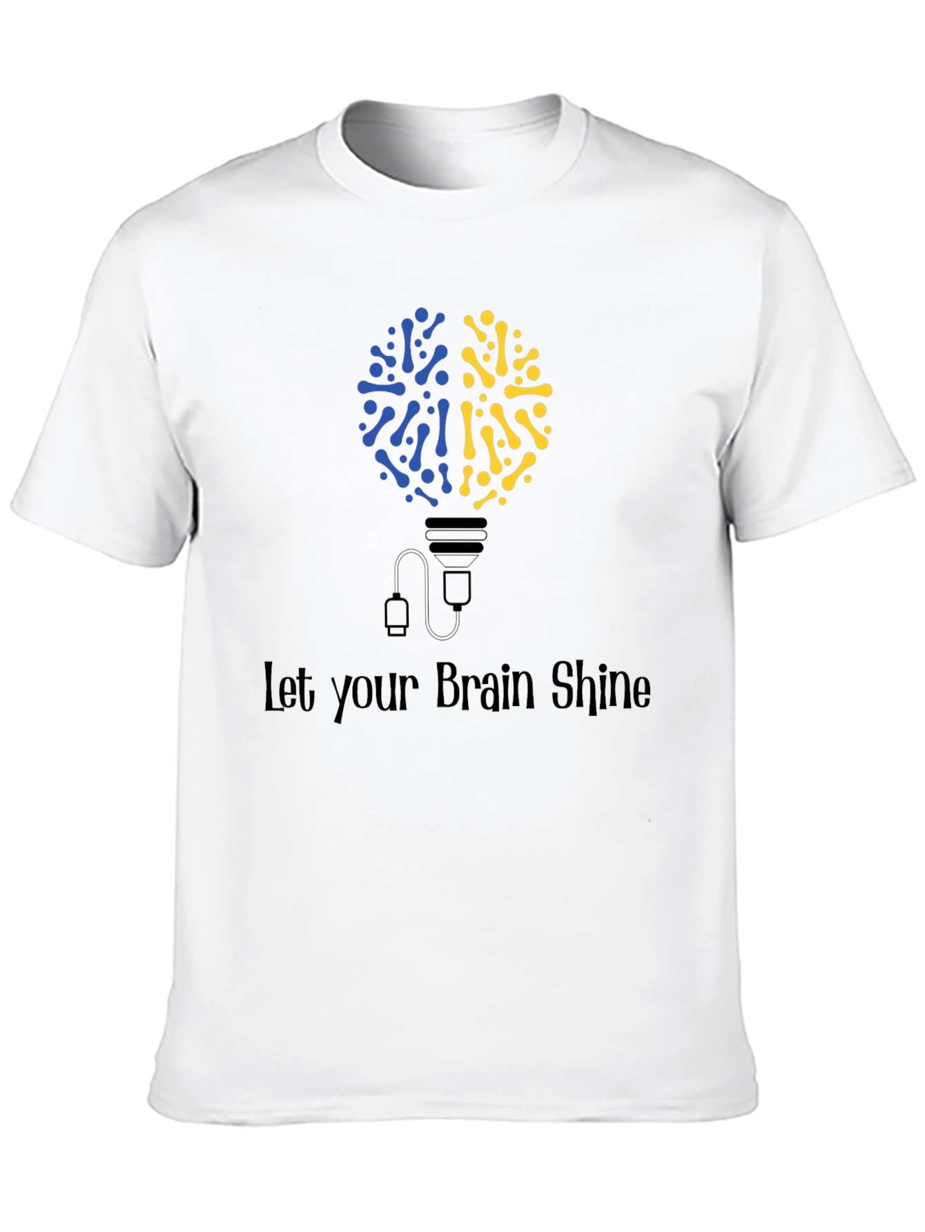 Brain Shine T-Shirt - Unique Brain Bulb Design