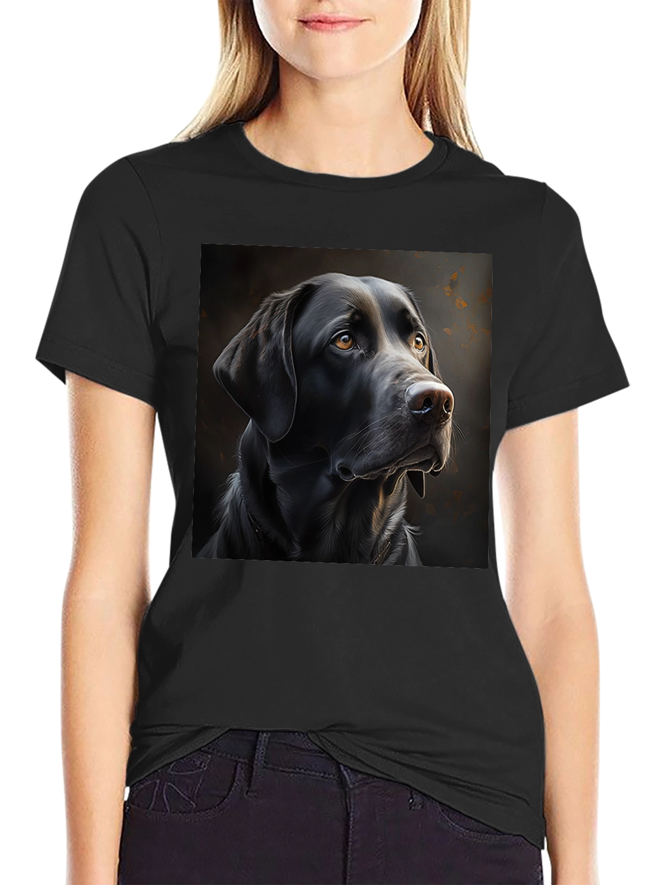 Black Lab Portrait T-Shirt