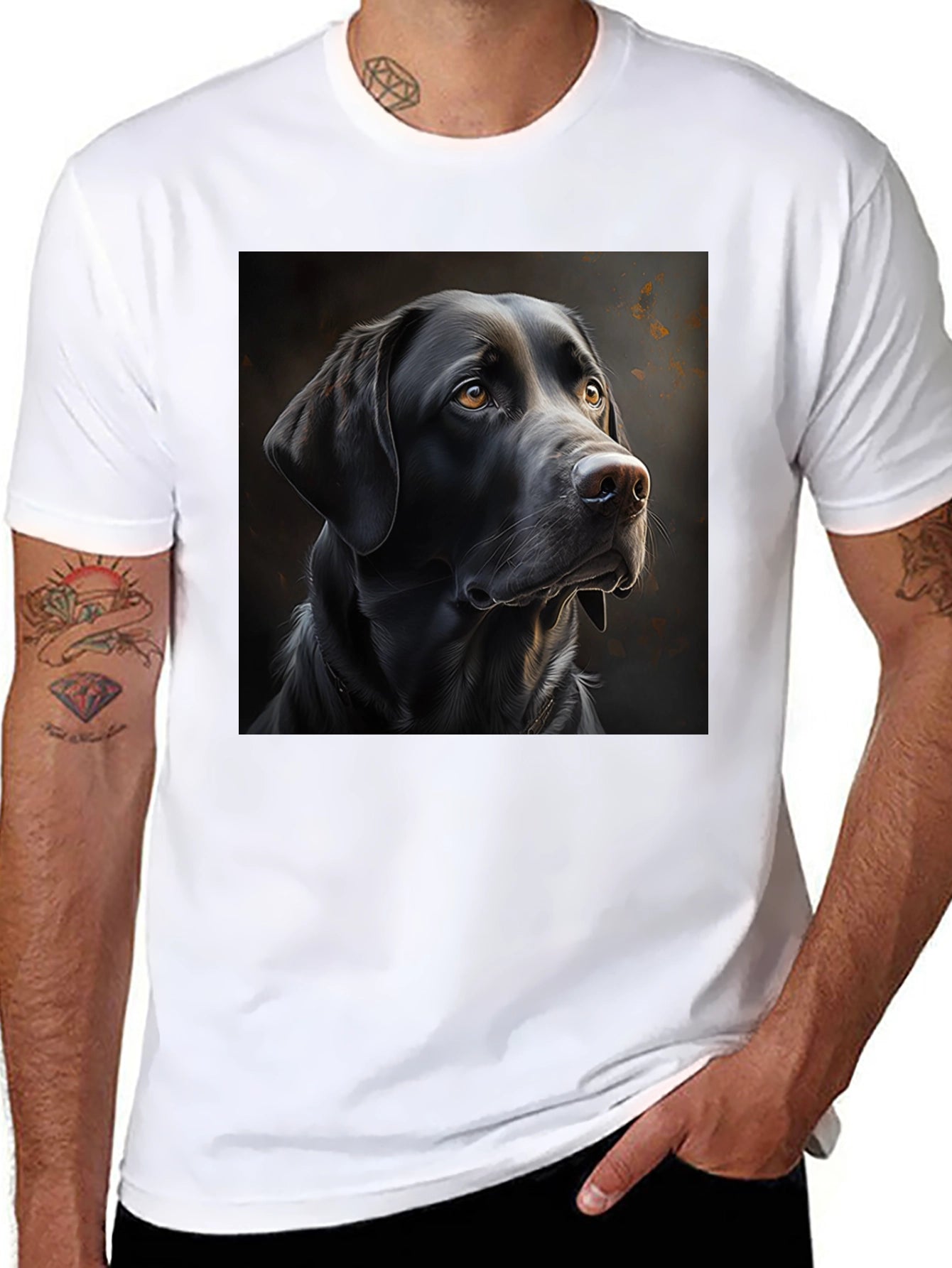 Black Lab Portrait T-Shirt