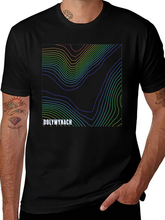 Dolymynach Topographic Map Black Tee - Unique Design