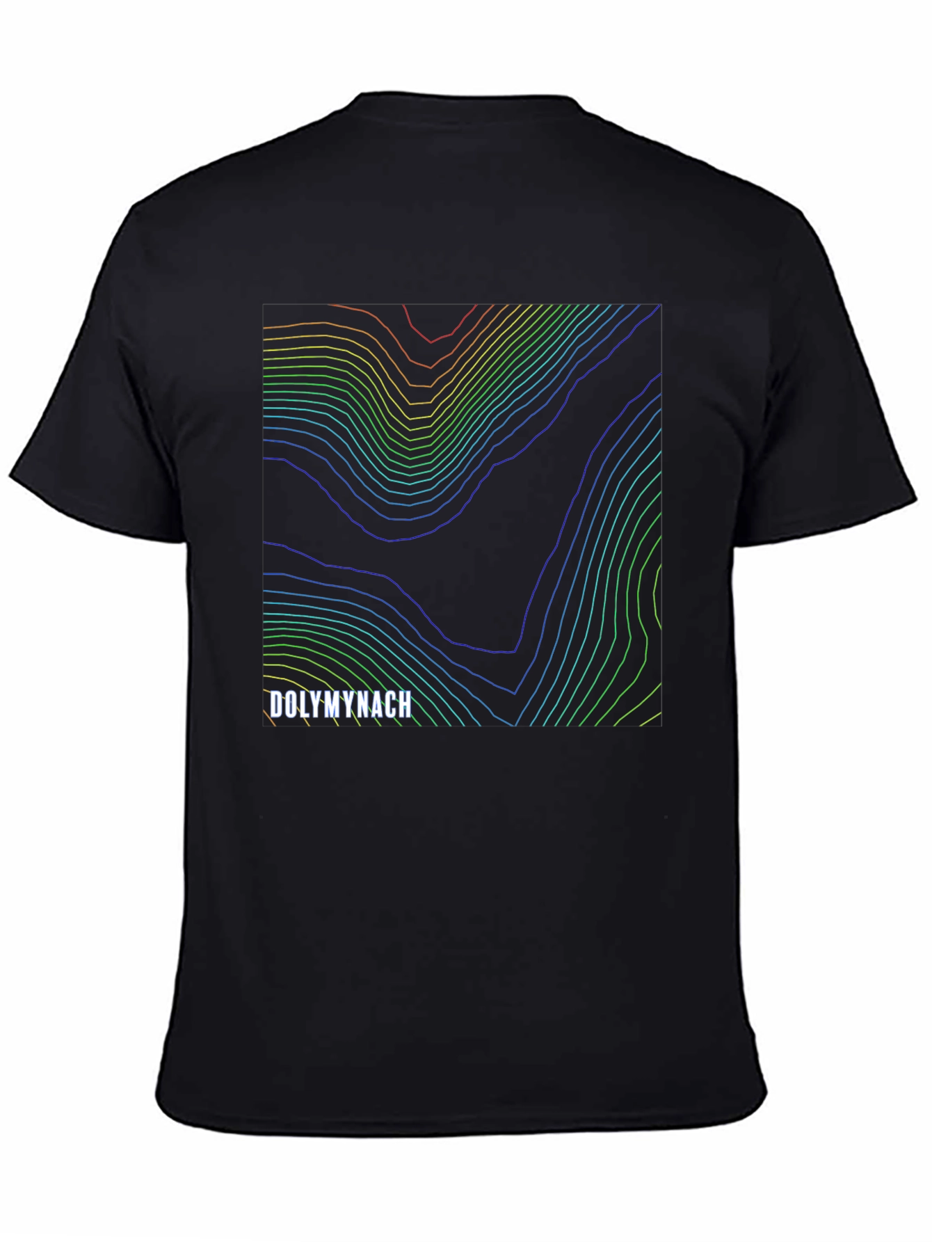 Dolymynach Topographic Map Black Tee - Unique Design