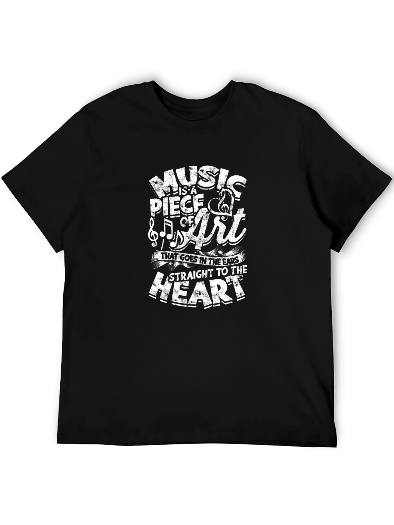 Music is Art Graphic T-Shirt - Unisex Black Tee