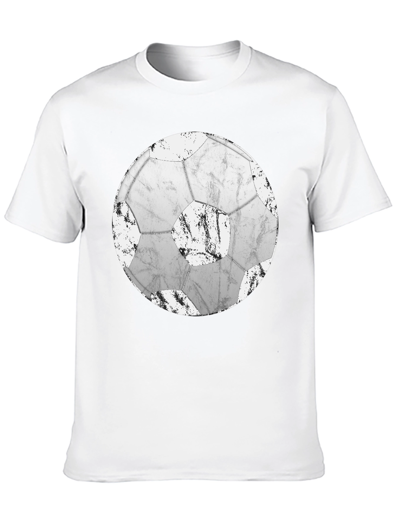 Distressed Soccer Ball Graphic T-Shirt