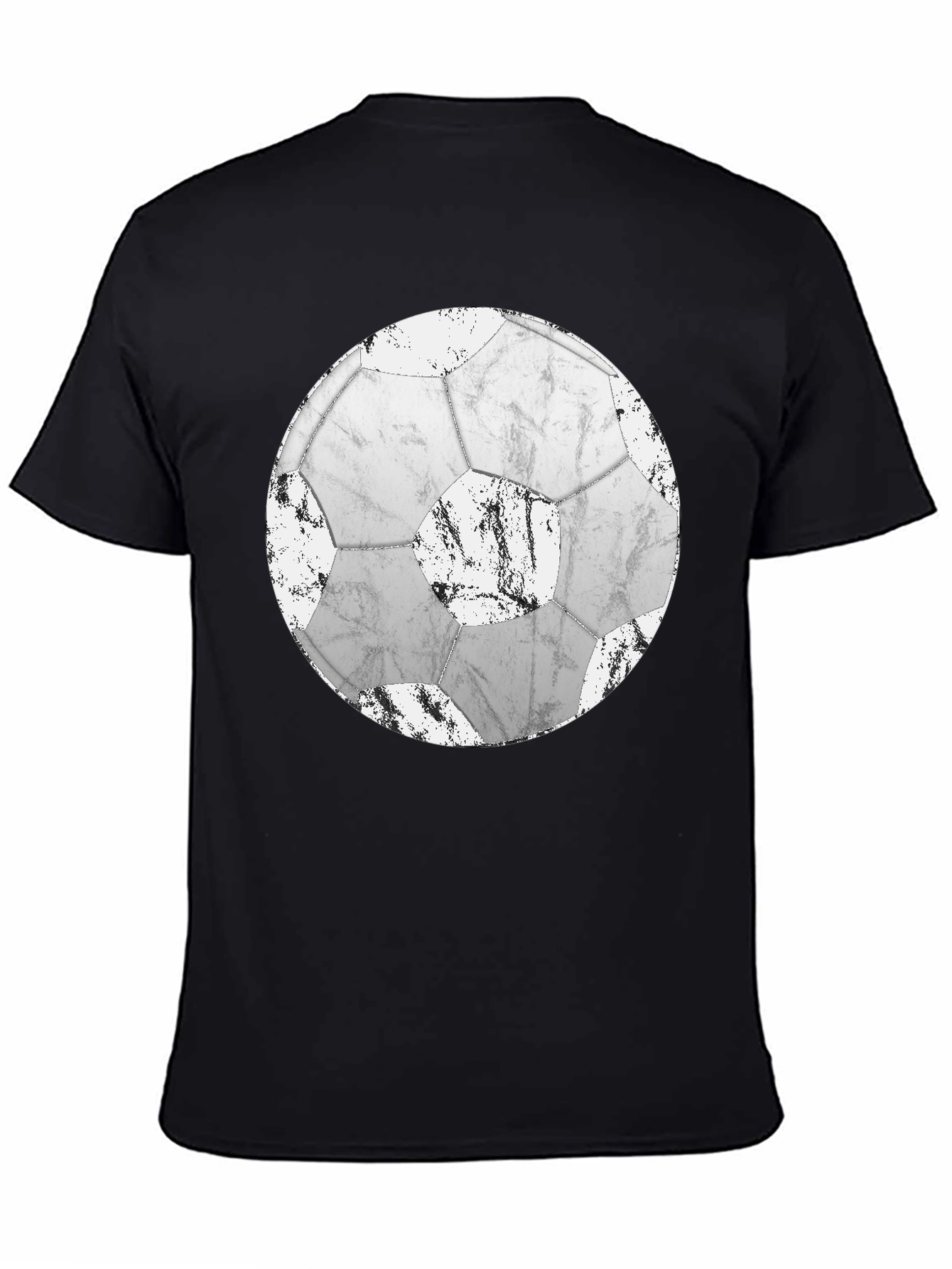 Distressed Soccer Ball Graphic T-Shirt
