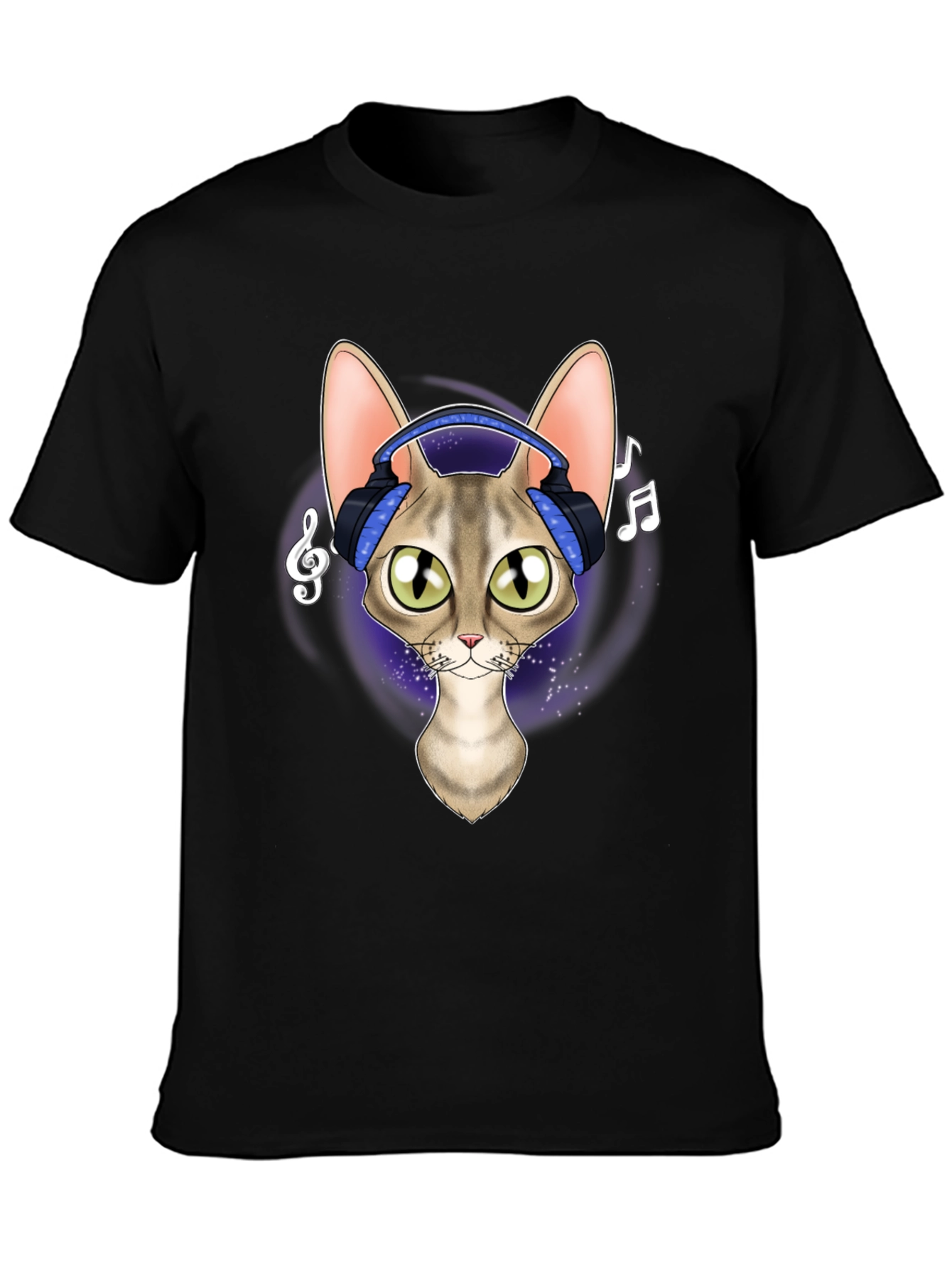 Cool Cat Headphones Graphic Tee