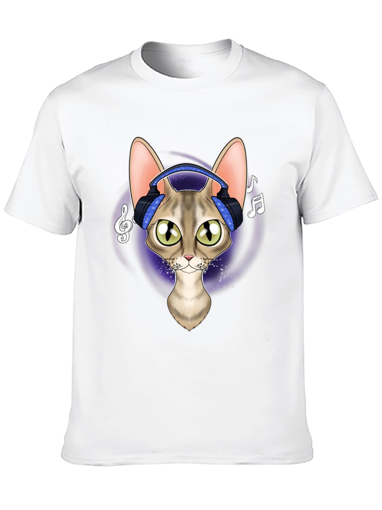 Cool Cat Headphones Graphic Tee