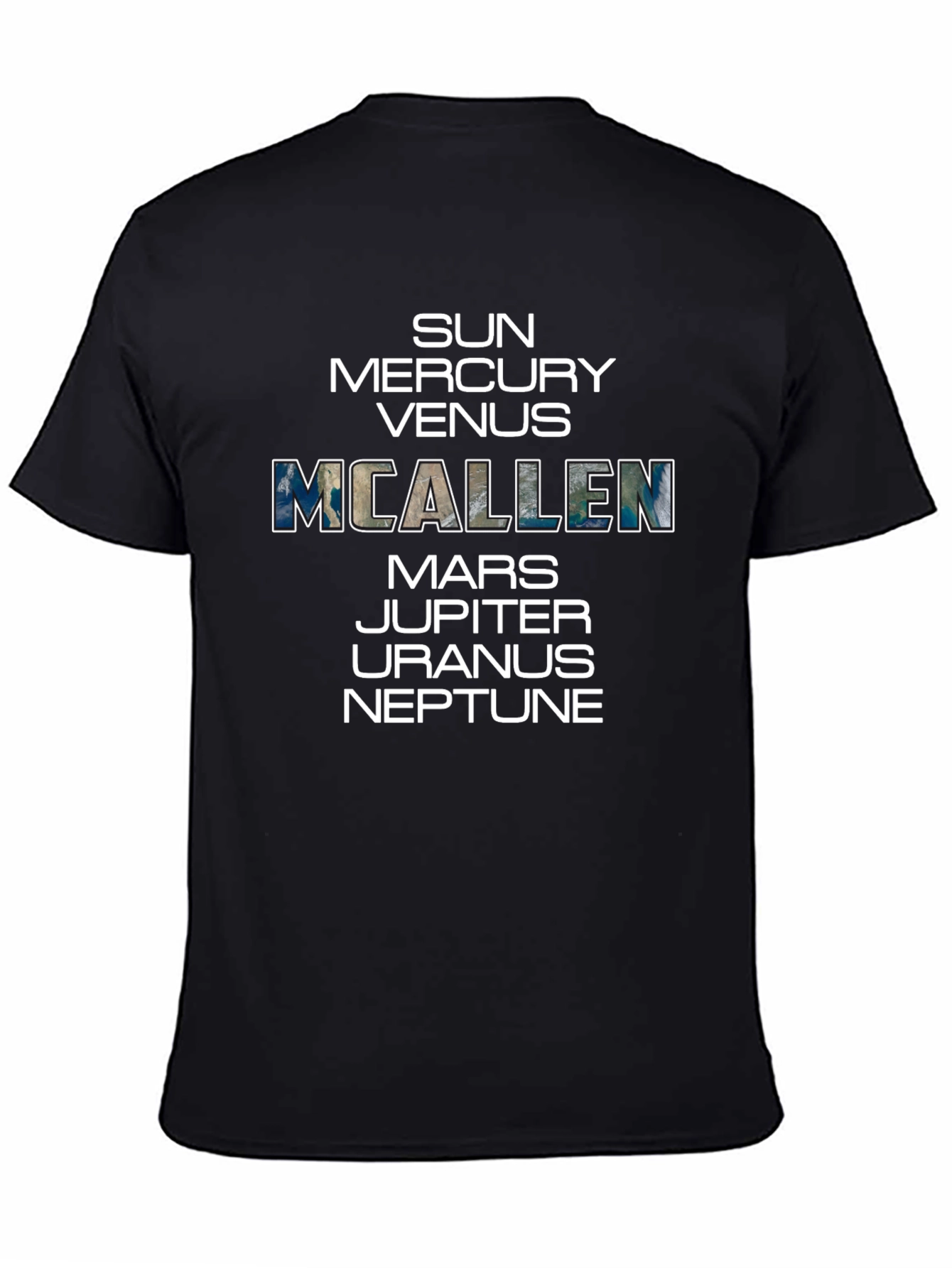 Solar System Mcallen T-Shirt Planets Design Tee
