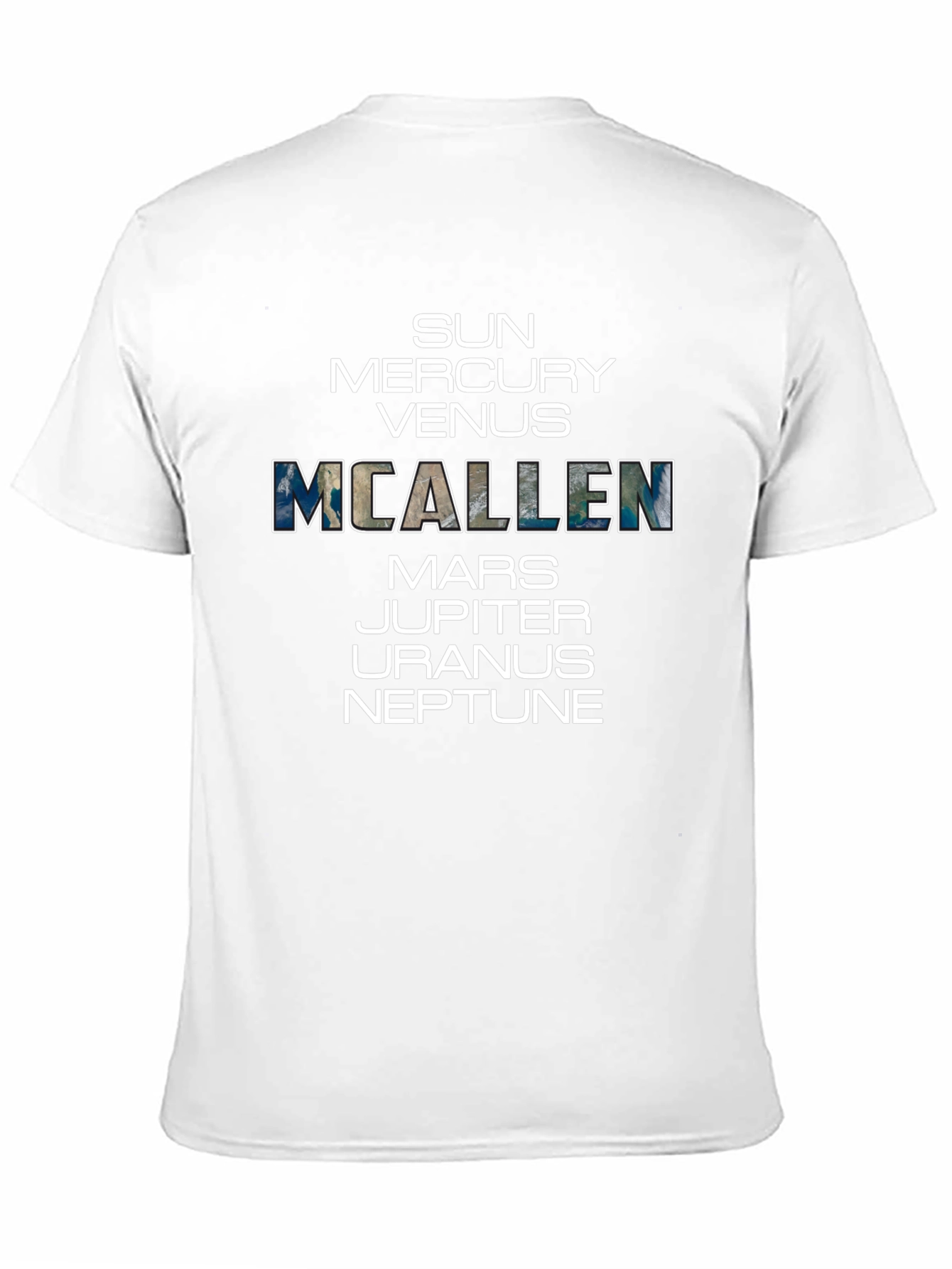 Solar System Mcallen T-Shirt Planets Design Tee