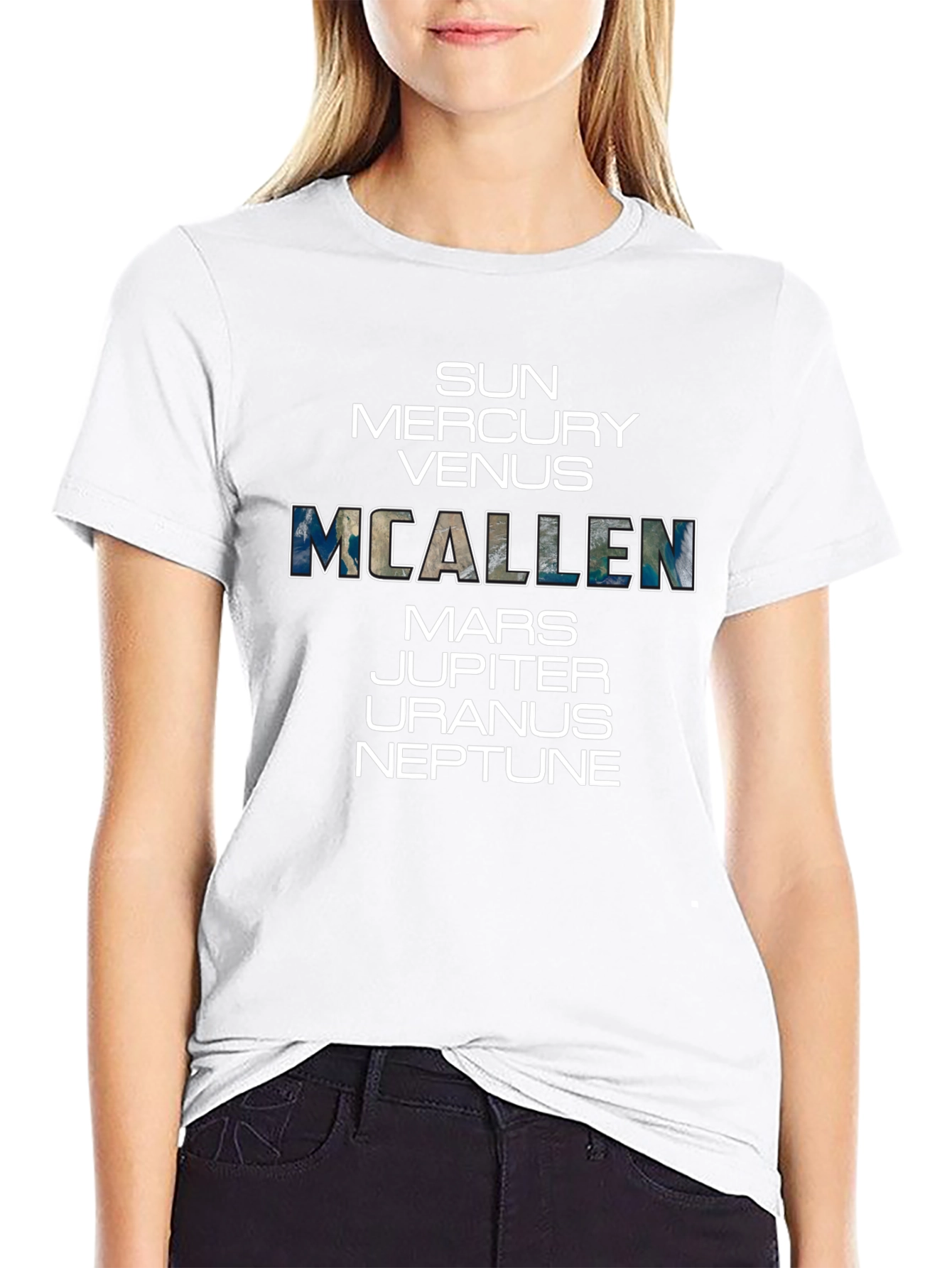 Solar System Mcallen T-Shirt Planets Design Tee