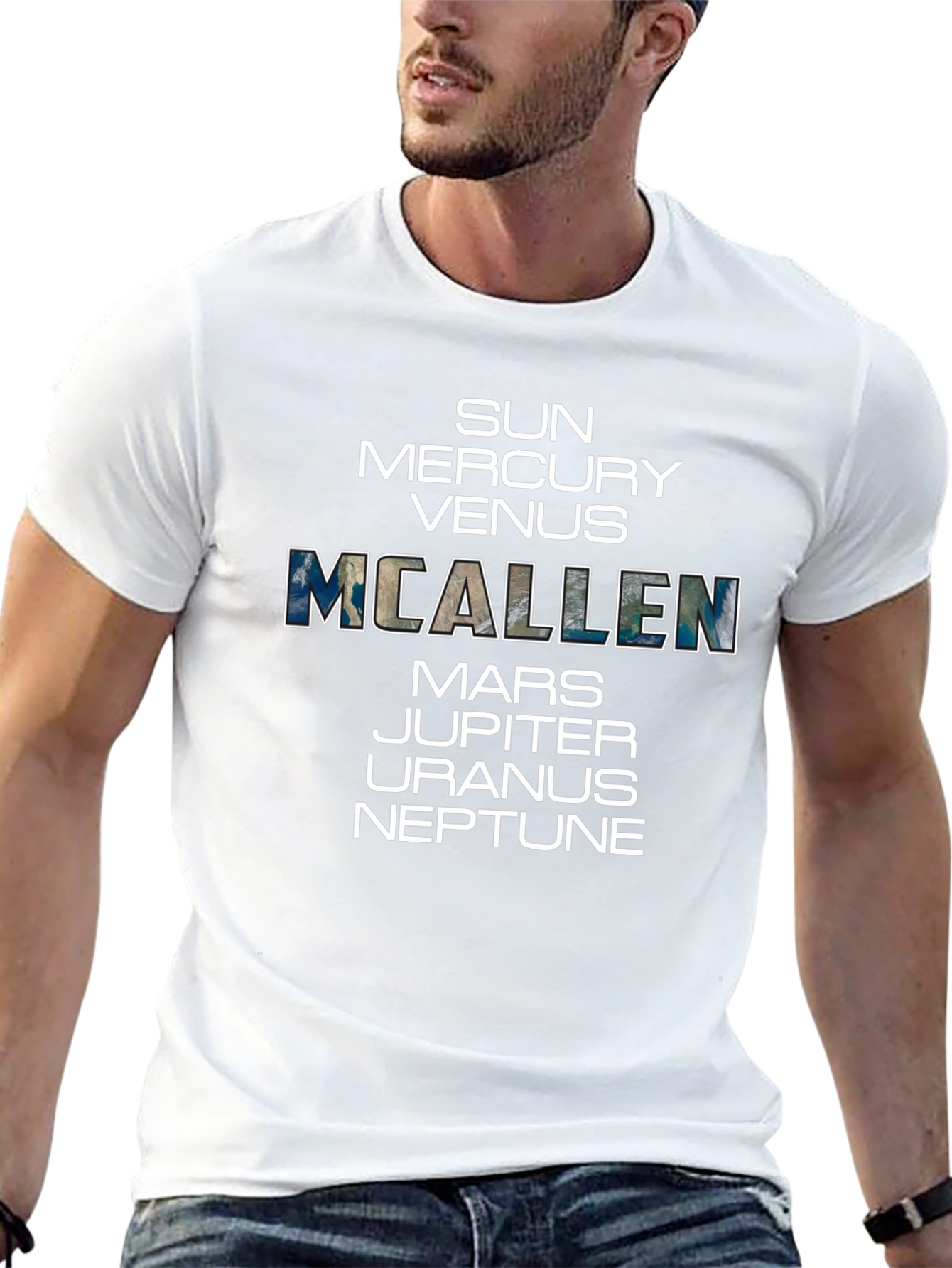 Solar System Mcallen T-Shirt Planets Design Tee
