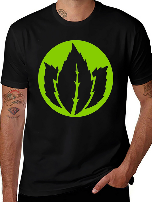 Leaf Logo Graphic Black T-Shirt