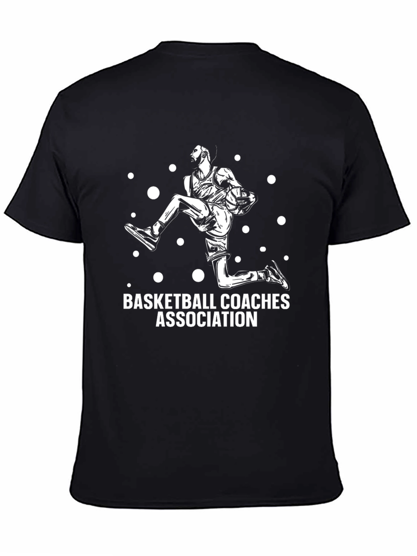 Basketball Coaches Association T-Shirt - Black Graphic Tee