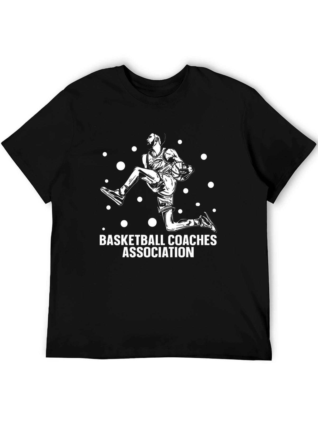 Basketball Coaches Association T-Shirt - Black Graphic Tee